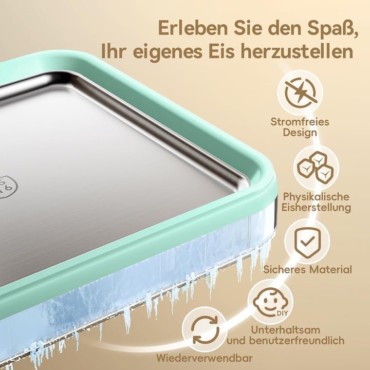 Eisplatte Eis Rolls, SUS316 Lebensmittelqualität, Ice Rolls Maschine Inklusive Deckel & 2 Spatel, DI