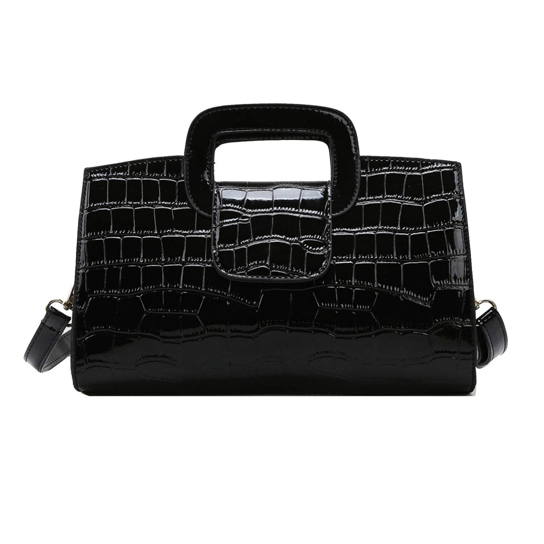 Milya Damen Leder Vintage Handtasche Clutch Henkeltasche Abendtasche Umhängetasche Ledertasche Schul
