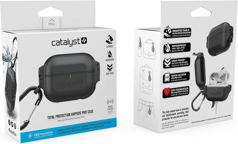 Catalyst Total Protection Case Apple Airpods Pro - Stealth Black, CAT100APDPROBLK,