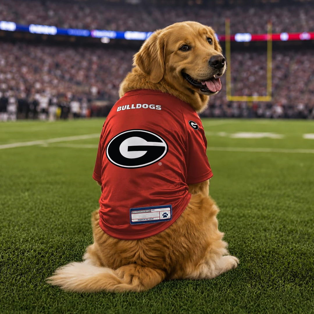 Littlearth Georgia Bulldogs NCAA Stretch Haustier-Trikot Teamfarbe X-small, Teamfarbe X-small