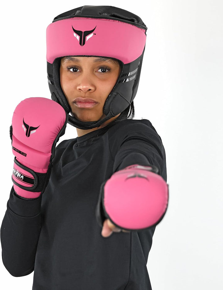 Mytra Fusion 7-oz Damen MMA Handschuhe Offene belüftete Handfläche MMA Sparring Handschuhe M Pink, M