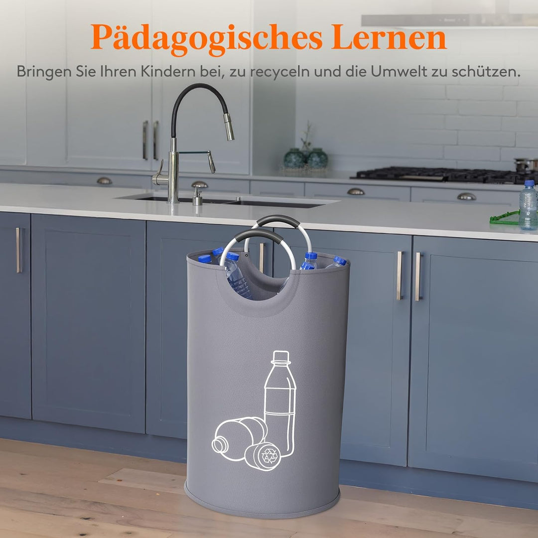 Lifewit 115L Pfandflaschen Sammelbehälter, Gross Pfandflaschen Aufbewahrung, Behälter Leergut & Altg