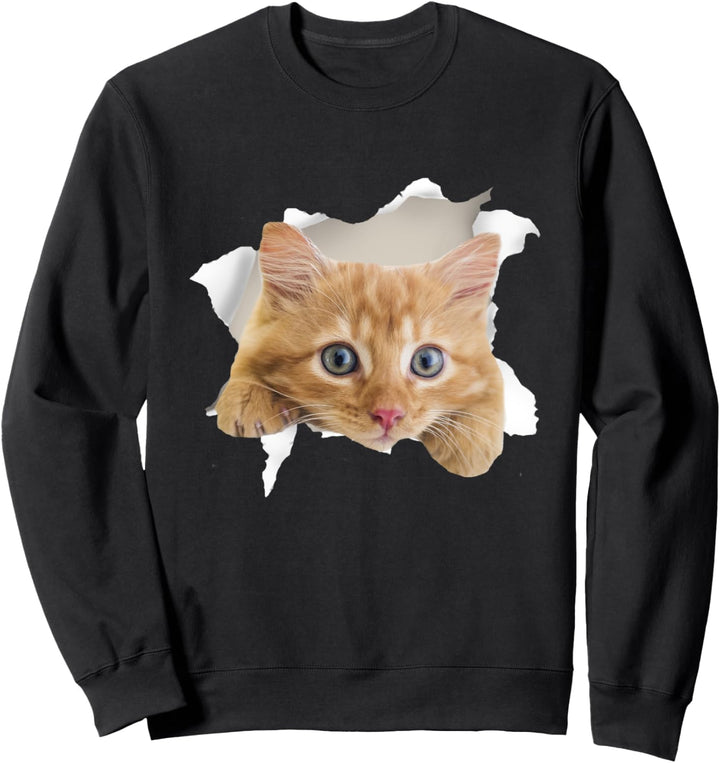 Cat Kitten Hole Cute Sweatshirt