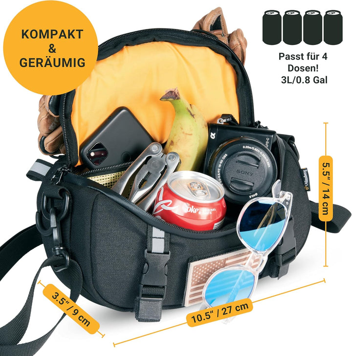 ODINSBERG 3L Multifunktionale wasserdichte Lenkertasche Motorrad Lenkertasche Fahrrad Ebike Gepäckro