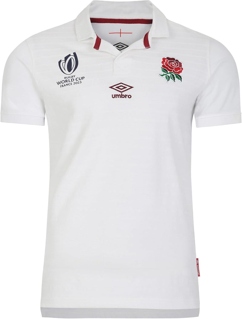 Umbro England Rugby World Cup 2023 Mens Home Classic Shirt White, L