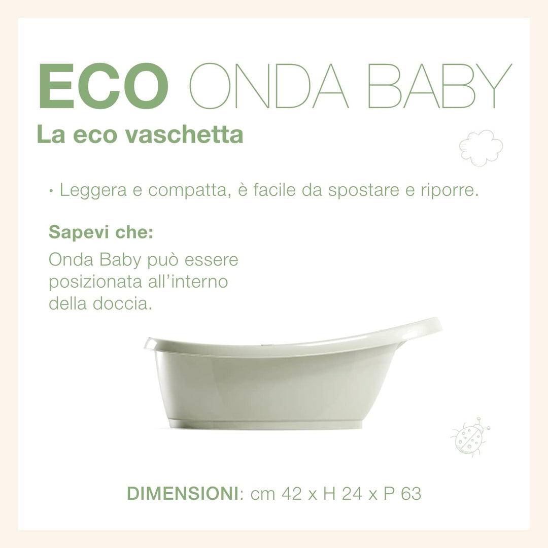 OKBABY Eco Onda Babywanne aus recyceltem Kunststoff – ergonomisches Design mit rutschfestem Sitz für