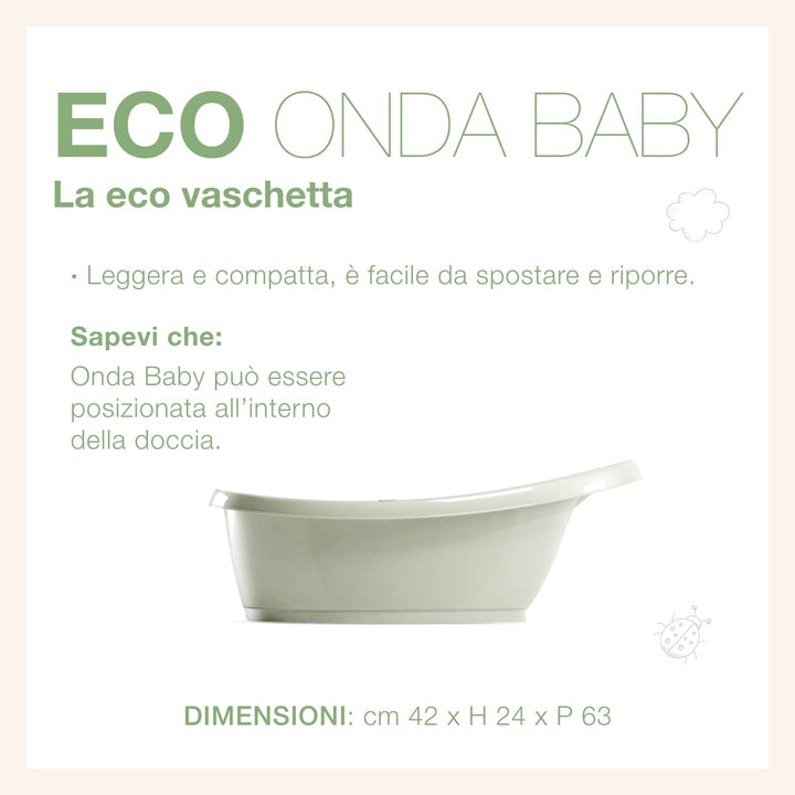 OKBABY Eco Onda Babywanne aus recyceltem Kunststoff – ergonomisches Design mit rutschfestem Sitz für