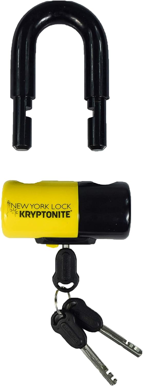 Kryptonite New York Legend 1515, Kettenschloss mit Mini-Bügelschloss, gehärteter Stahl mit Nylonhüll