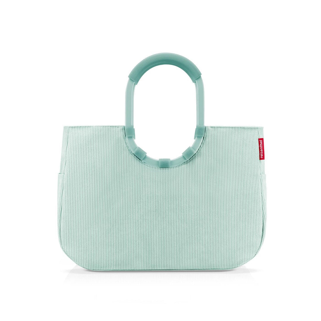 reisenthel loopshopper L cord mint – Stabile Tasche mit praktischen Fächern aus recycelten PET-Flasc
