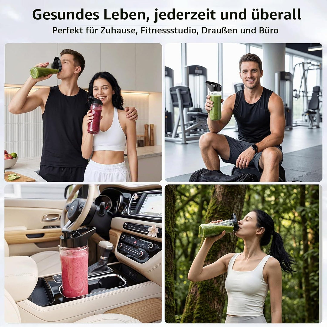 COKUNST Stand Mixer &amp; Go Smoothie Maker, Shake Blender Elektrisch, 2 Becher | 900 W Leistung, 570 ml