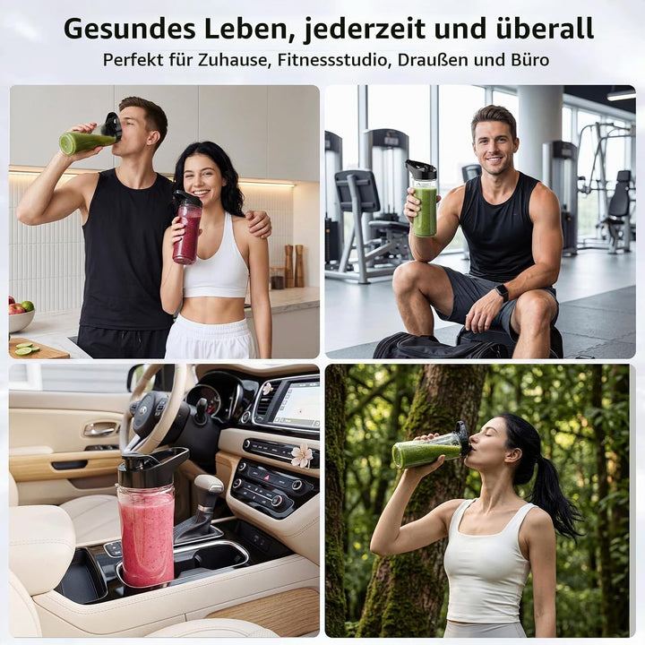 COKUNST Stand Mixer &amp; Go Smoothie Maker, Shake Blender Elektrisch, 2 Becher | 900 W Leistung, 570 ml