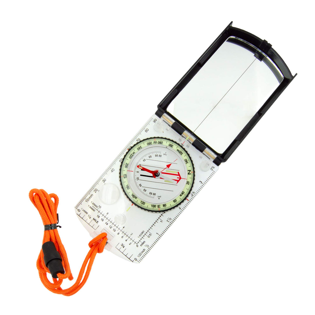Sun Company Sighting Map Compass mit Einstellbarer Neigung - Handheld Orienteering Baseplate Compass