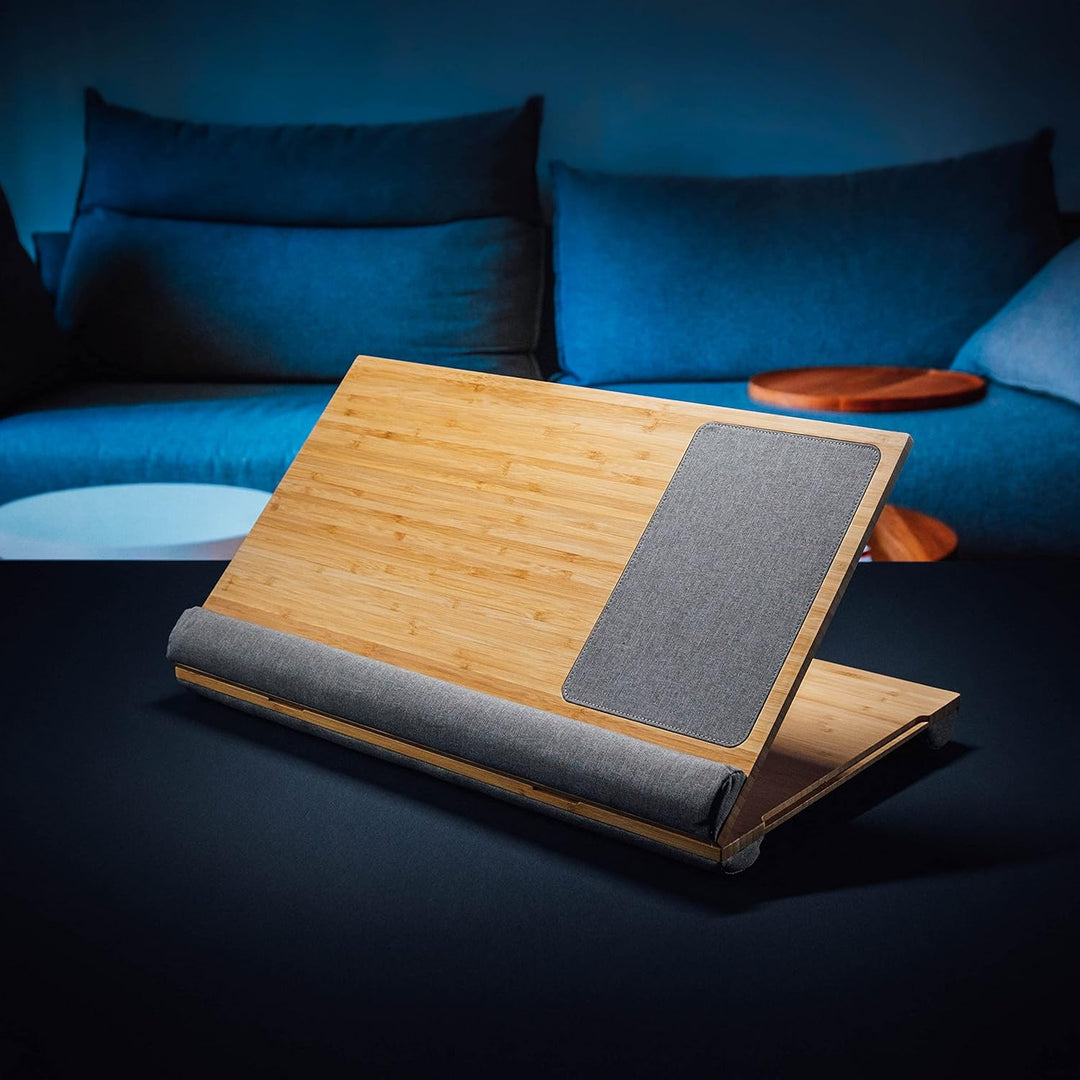 SCHWAIGER 659917 Bambus Laptop Notebook Ständer Knieauflage Computertisch Laptop-Halterung Schreibti