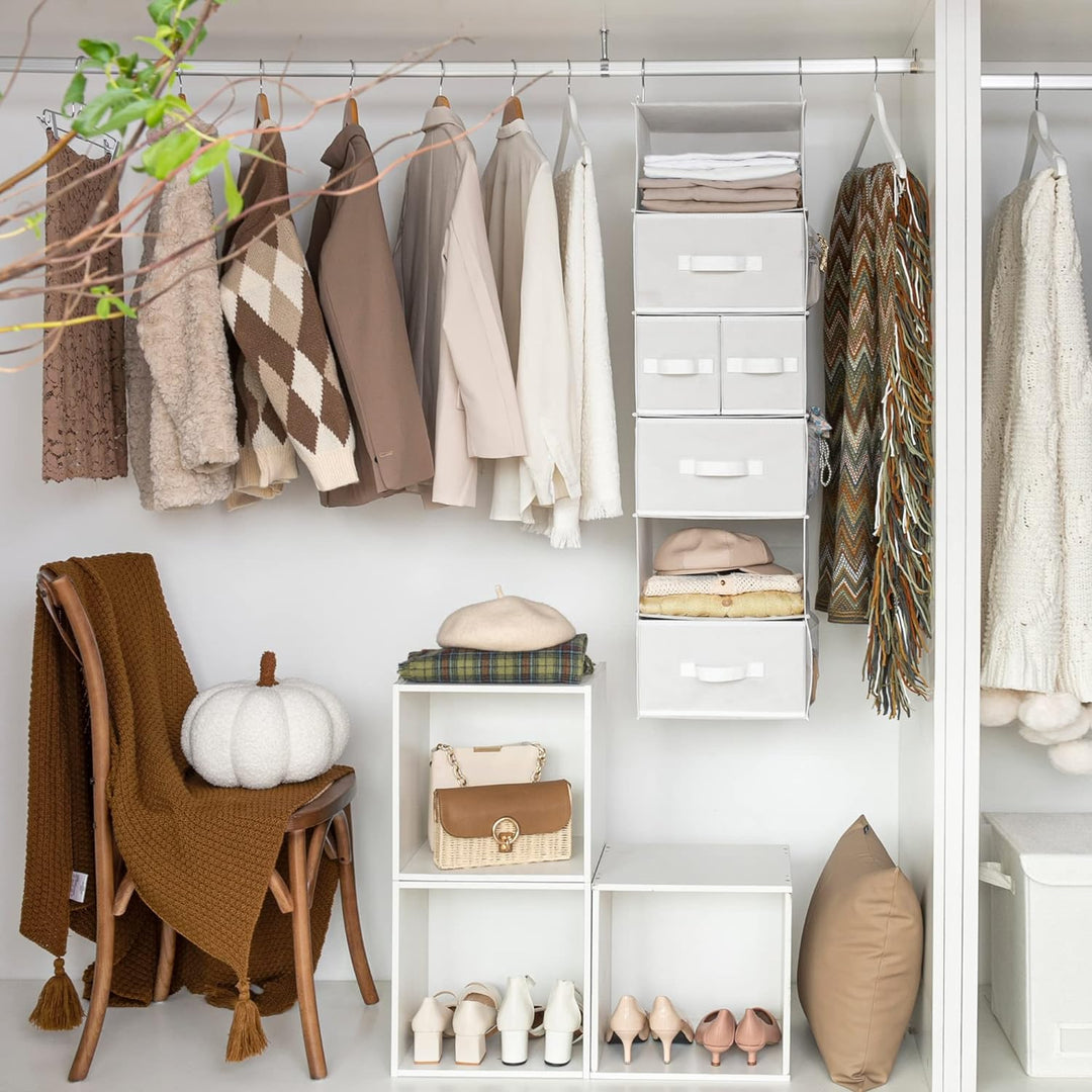GRANNY SAYS Schrank Organizer Hängend, 1er-Pack Hängeregal mit Schubladen, Weiss Hängeorganizer Schr