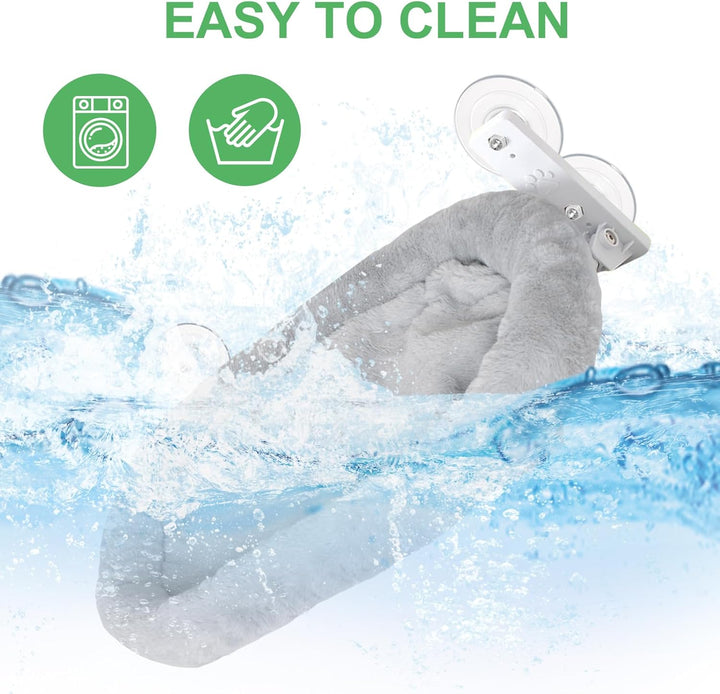 Dokeno Fensterliege für Katzen Bequeme Fenster Hängematte, Katzenbett Fensterbankliege mit stabilen