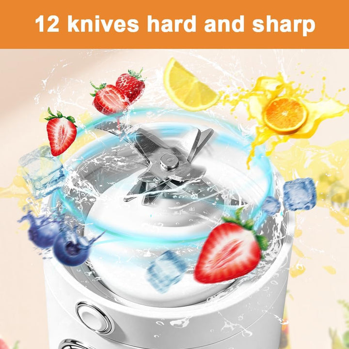 Mineup 700 Ml Tragbarer Mixer, Smoothie Maker To Go Mit LED Display, Portable Blender Mit 12-Klingen