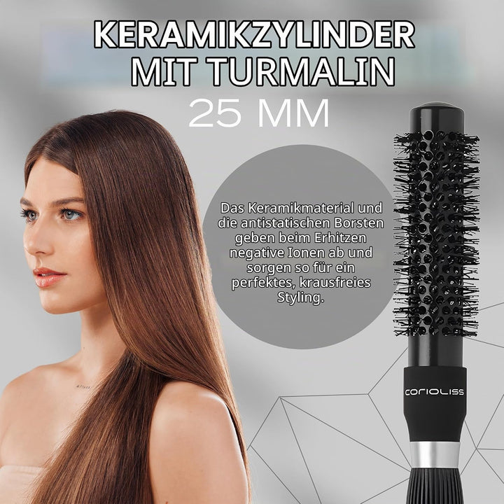 CORIOLISS | Hair Roller Brush für Frauen | Professionelle Haarbürste mit Keramik | Ideal für langes