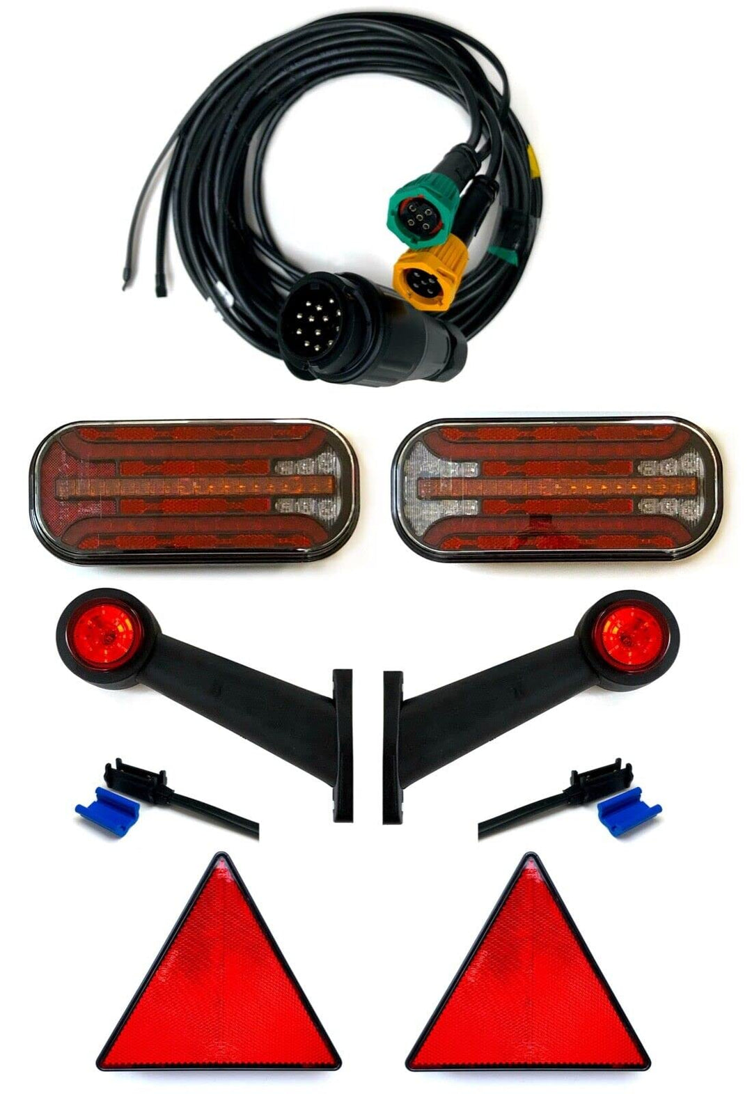 Anhängerbeleuchtung LED Rückleuchten LED Umrissleuchten 13 polig Kabel 7 m Set
