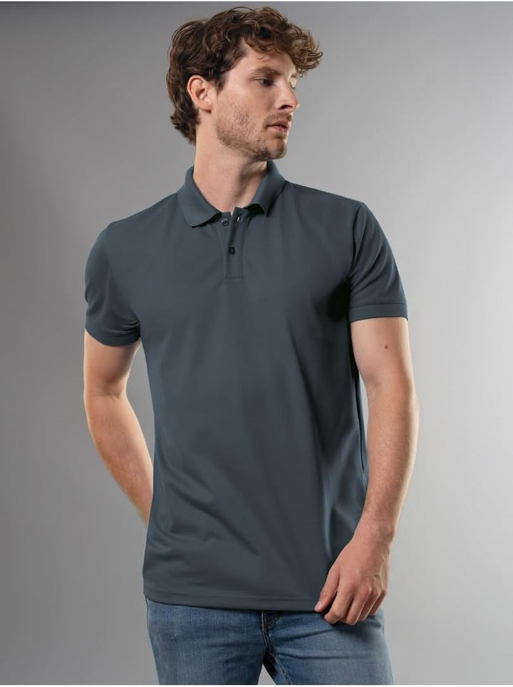 Trigema Herren Slim Fit Poloshirt aus Deluxe-Piqué M Anthrazit, M Anthrazit