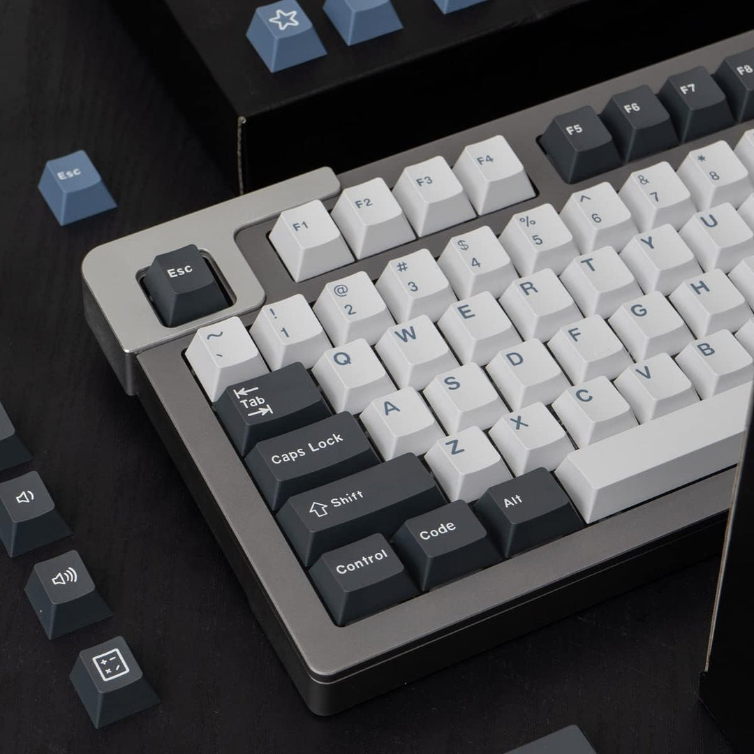 Sumgsn Keycaps 169 Keys Double Shot ANSI/ISO Layout Cherry Profile Arctic Keycap for Cherry MX Switc