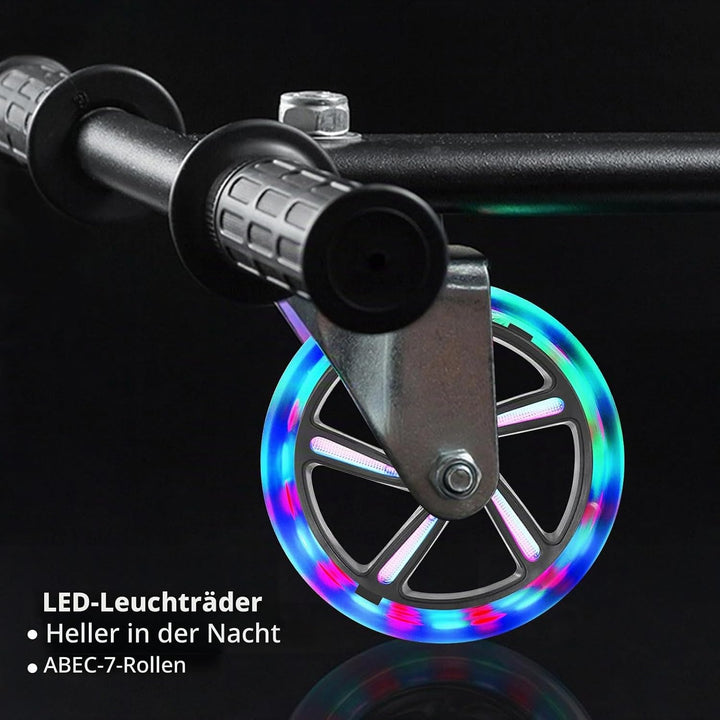 Leuchtende Stunt Scooter Rollen 2 Stück, 200mm LED Scooter Ersatzräder Räder, LED-Lichtrollen Mit AB