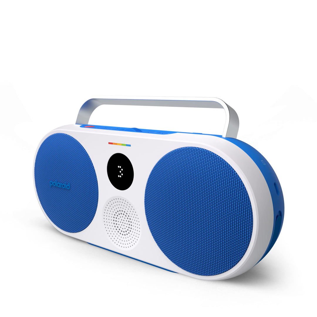 Polaroid P3 Music Player (Blue) - Retro-Futuristic Boombox Wireless Bluetooth Speaker Rechargeable w