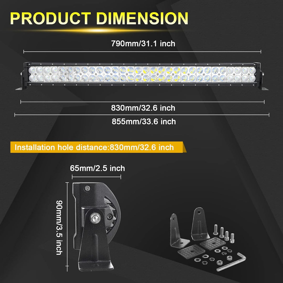 Willpower Led Arbeitsscheinwerfer Bar 32'' 81cm 180W Led Scheinwerfer 12V 24V Strahler Flutlicht Zus