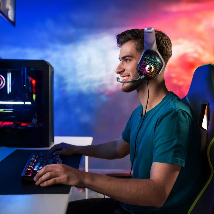 EMPIRE GAMING H-3 RGB Kopfhörer für PS5, PS4, Xbox, Switch, PC, Mac, Smartphones, Tablets, High Defi