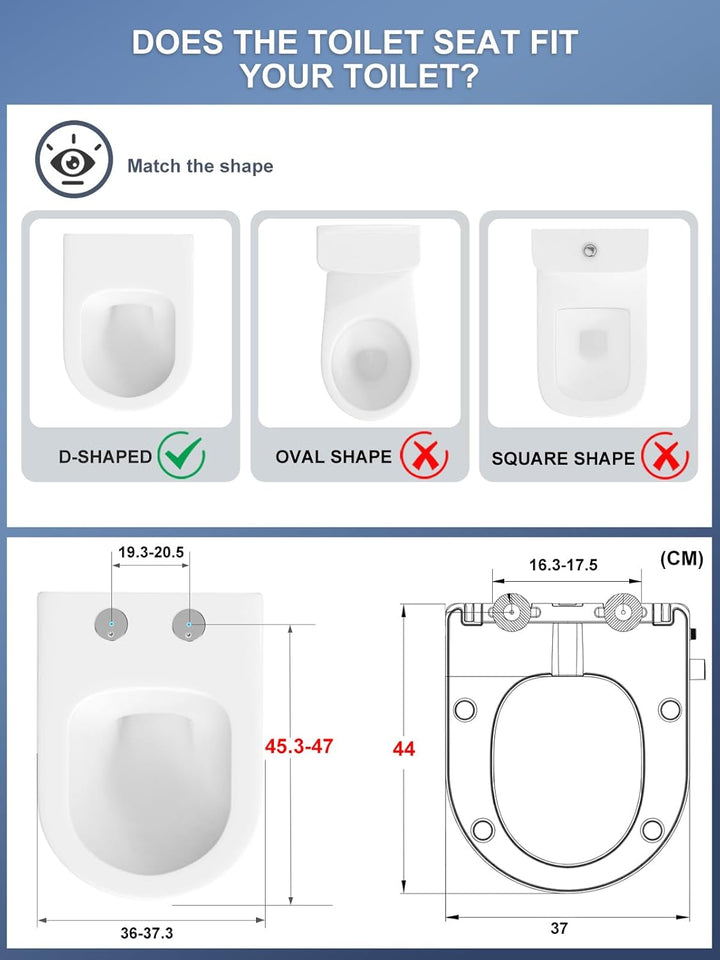 WC Sitz mit Bidet,YEAUPE PRO WC Sitze mit Absenkautomatik, nicht elektrisch, mit selbstreinigenden D