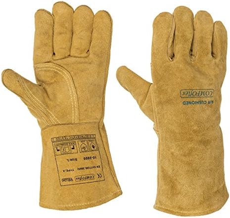 Weldas Europe B.V. Schweisserhandschuhe Bucktan Gr.L (9) gelb Leder EN 388,EN 12477,EN 1149-2 5 PA,