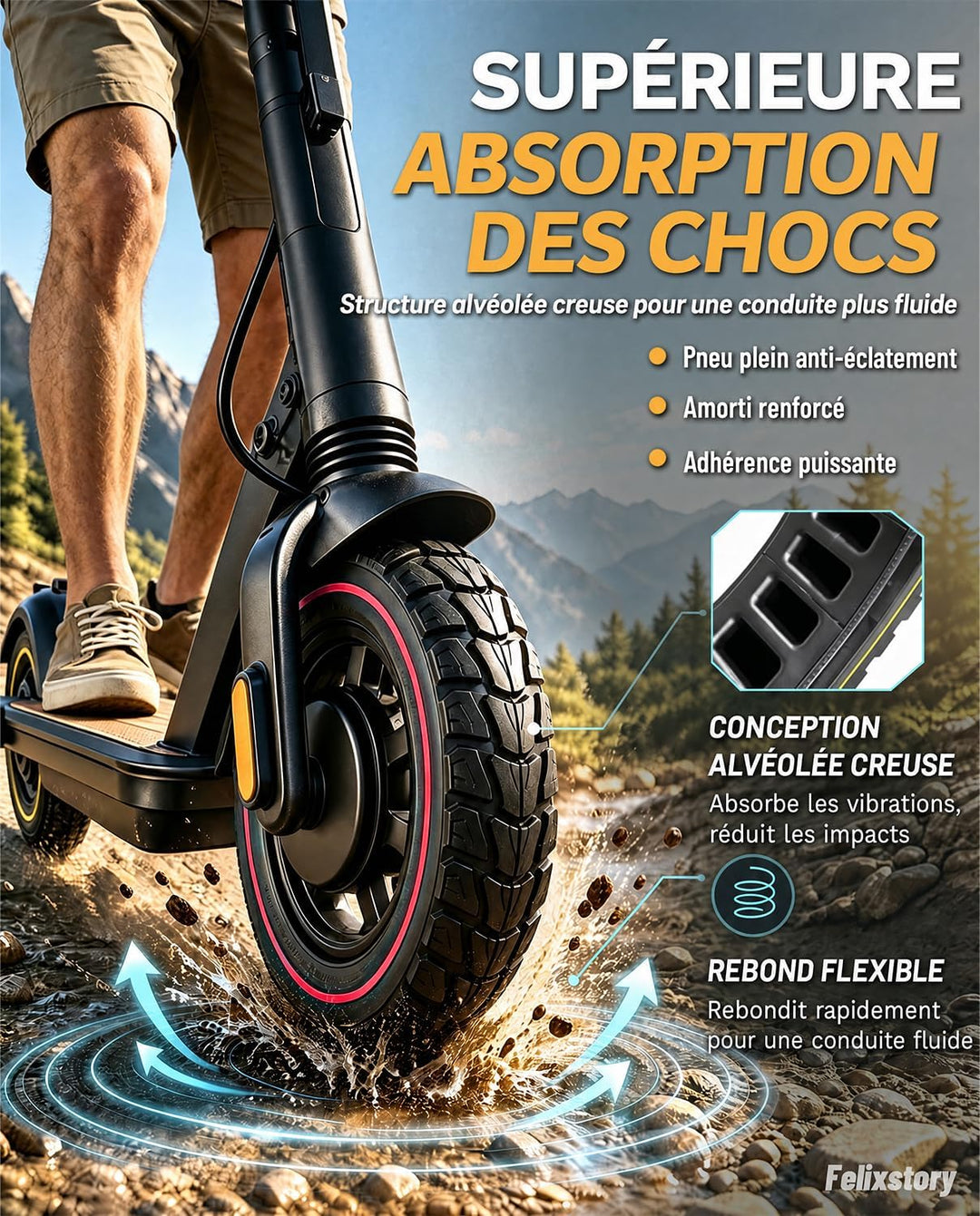 10 x 2,0 Zoll 10 x 2,125, 50/75-6,1 Vollreifen für Xiaomi Roller M365 Pro 2 EVERCROSS EV10K, 10 x 2/