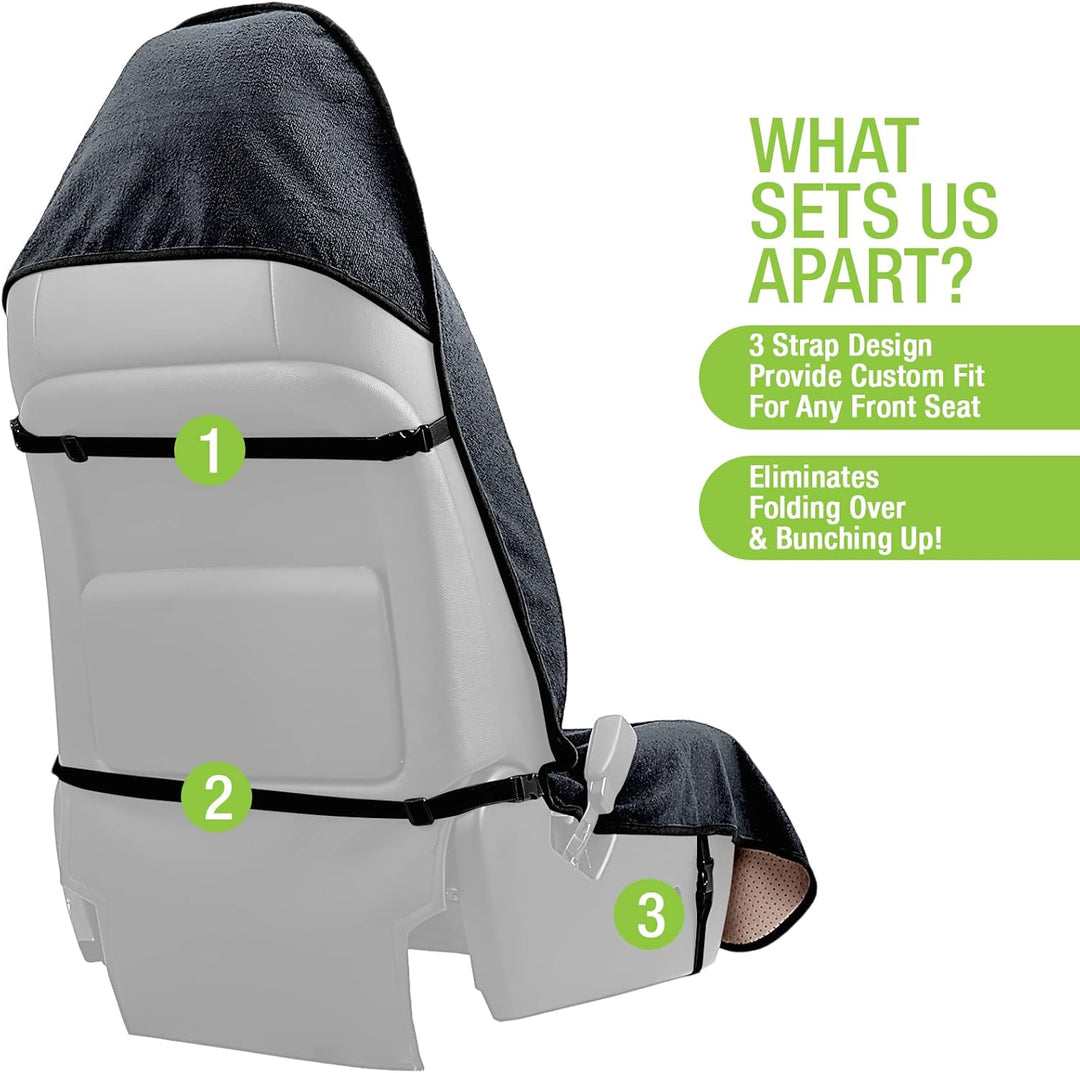 Season Guard Frottee-Schweisshandtuch-Sitzbezug, Autositz-Handtuchschutz, wasserdicht, universelle P