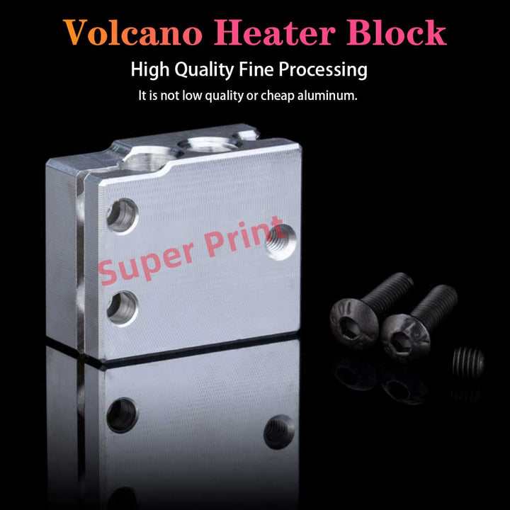 Super Print V6 Volcano Hotend 12V Kit, Remote Bowen Print J-head Hotend,Titanium Alloy HeatBreak, Co