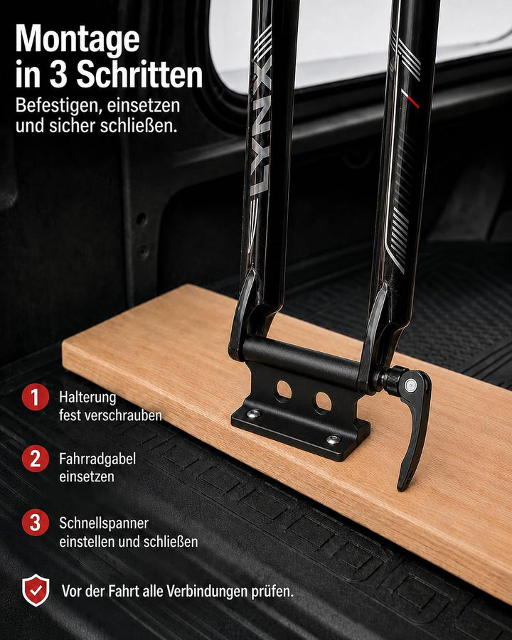 2 Stück Fahrrad Gabelhalterung Schnellspanner Fahrradhalterung Auto für Sicheren Fahrradtransport au