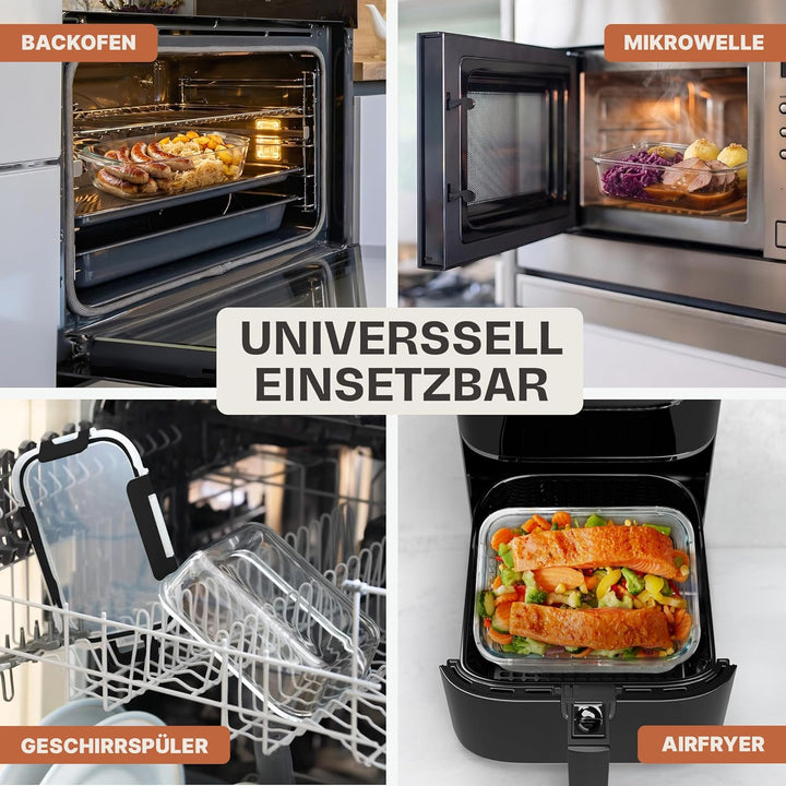 Lemontree Glasbehälter für Airfryer – Airfryer Zubehör BPA-frei, spülmaschinenfest & hitzebeständig