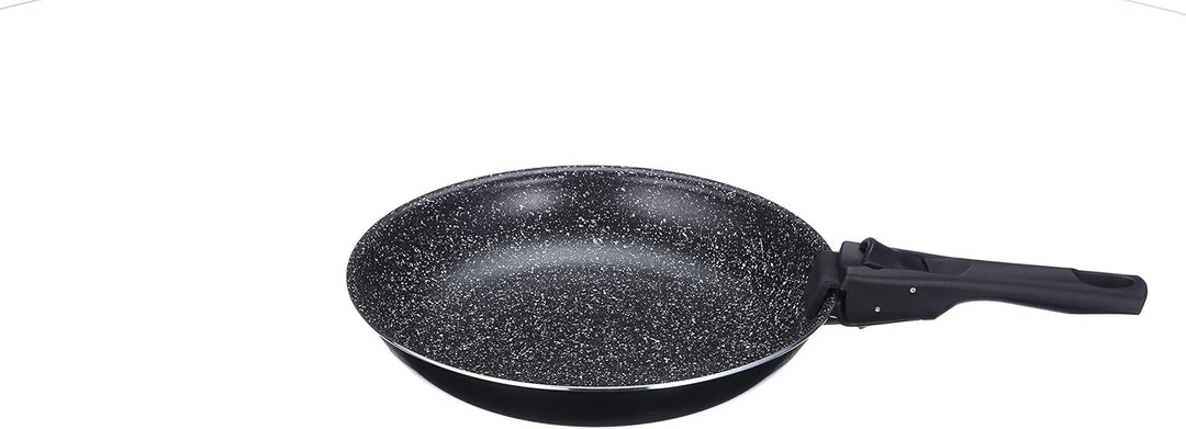 Bergner Click &amp; Cook Black Edition | Bratpfannen Set | 2 Pfannen aus Gespresstem Aluminium 24 und 28