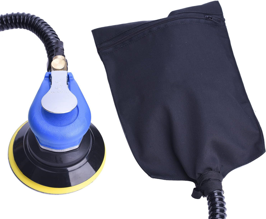 Staubfrei Exzenterschleifer Druckluft 125mm, Multischleifmaschine mit Staubsammler, professionelle P