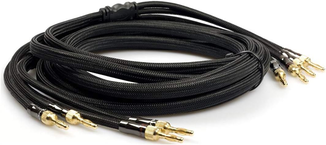 HiViLux HiFi Lautsprecherkabel/Boxenkabel OFC ausschraubbar Bananenstecker für HiFi Stereo Paar (6m