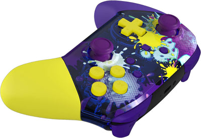 eXtremeRate Griff Hülle Set kompatibel mit Nintendo Switch Pro Controller, DIY-Ersatz Front Case/Bac