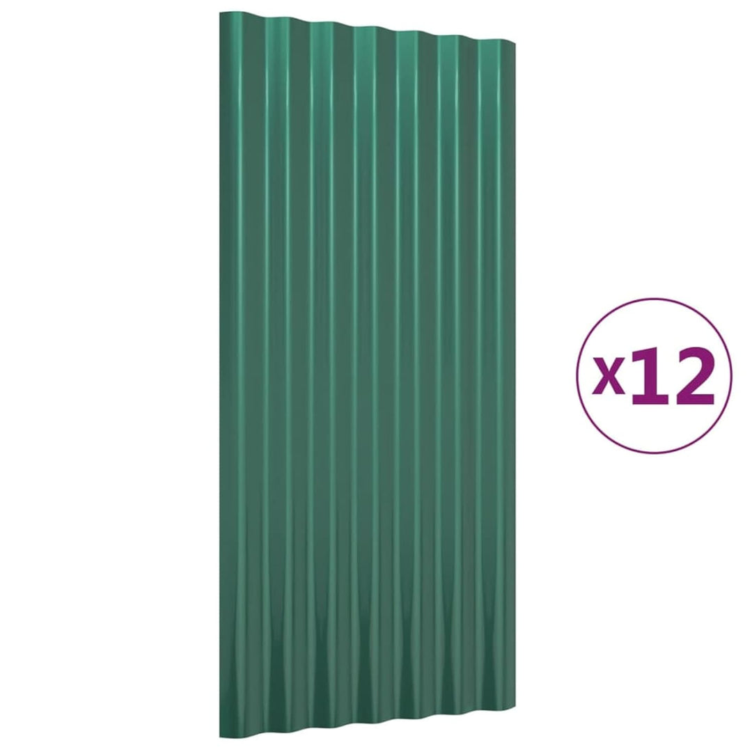 Susany 12 STK. Dachpaneele Dachpfannen Profilblech Trapezblech Dachblech Stahlblech Trapezbleche Dac