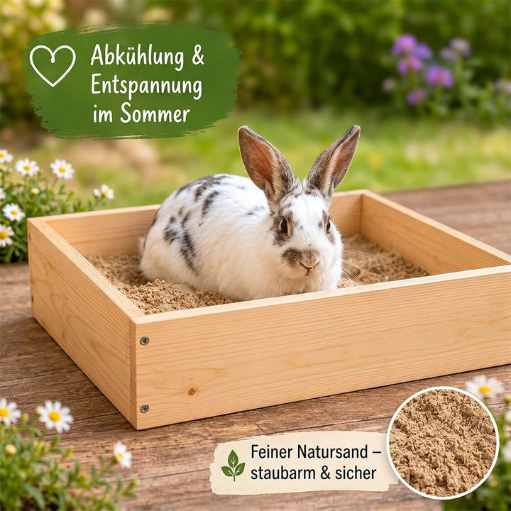 Terra Discount Buddelsand für Kaninchen 20 kg – grabfähiger Natursand für Buddelkiste &amp; Gehege – sta
