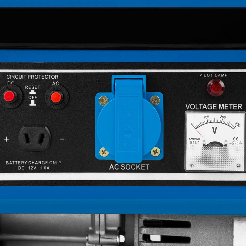 EBERTH 1000 Watt Notstromaggregat Stromerzeuger Stromaggregat mit 3 PS Benzinmotor, 4-Takt, luftgekü