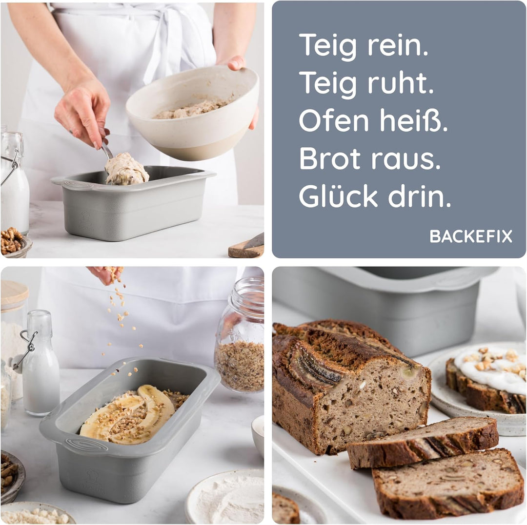 Backefix 23cm Flexi Brotbackform Silikon 750g Brot backen Form, Back Kastenform Kuchen und mehr, das