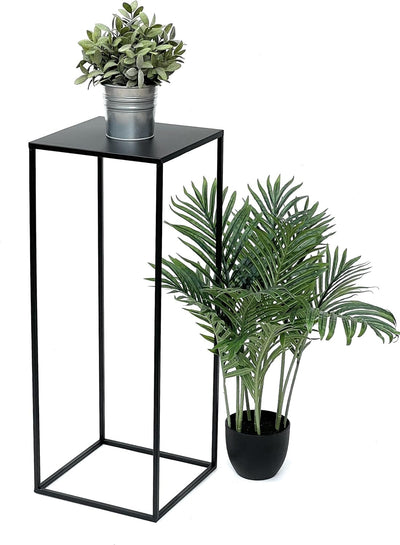 DanDiBo Blumenhocker Metall Schwarz Eckig 70-50 cm Blumenständer Beistelltisch 96315 Blumensäule Mod