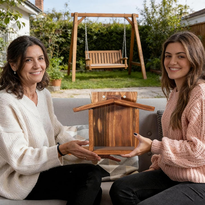 Holz-Eichhörnchenfutter, Eichhörnchen Futterstation Für Den Aussenbereich, Grosse Kapazität, Eichhör