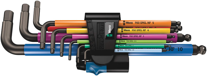 Wera 05022210001 950/9 Hex-Plus Multicolour HF 1 Multicolour Winkelschlüsselsatz, metrisch, BlackLas