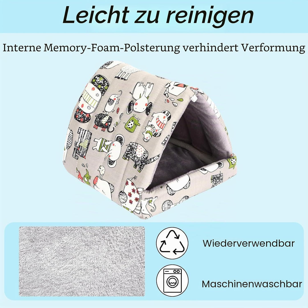 UPINS Meerschweinchenbett, Meerschweinchenversteck für Kleintiere, waschbar, für Zwergkaninchen, Chi