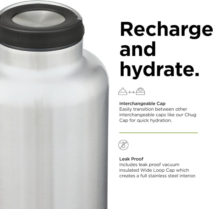 KleanKanteen ®TKWide V Trinkflasche Brushed Stainless One Size