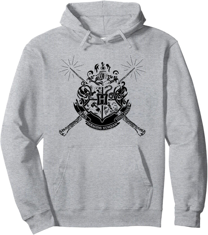 Harry Potter Hogwarts Crest with Wands Pullover Hoodie