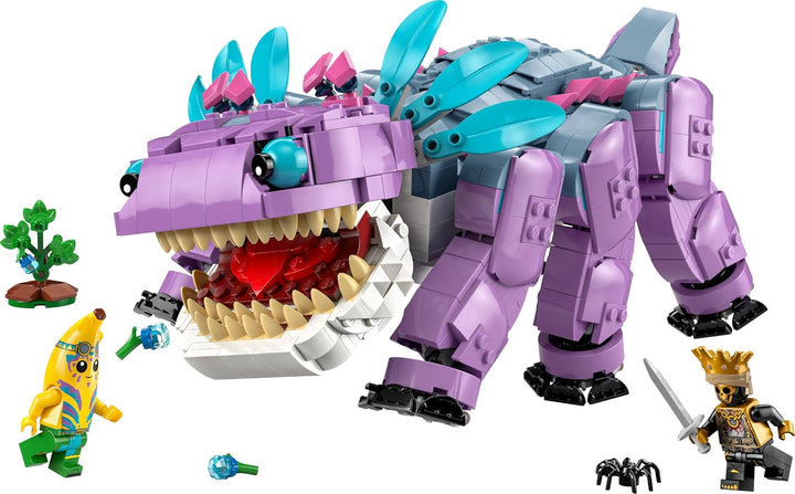 LEGO Fortnite Klombo Gaming Spielzeug - Spielset mit Minifiguren - Dinofigur mit Inselabenteuer-Scha